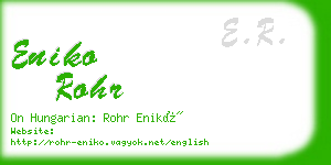 eniko rohr business card